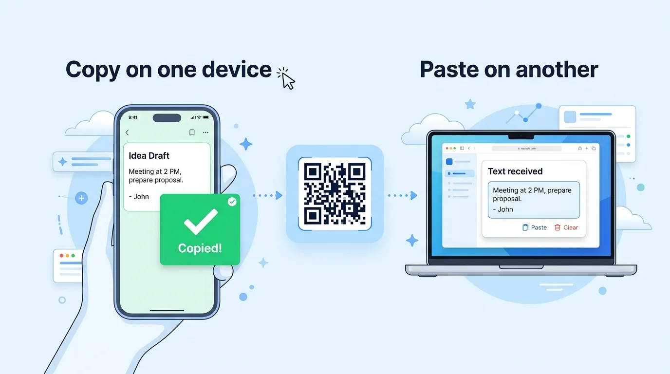 Textunnel Instant Cross-Device File Transfer Workflow