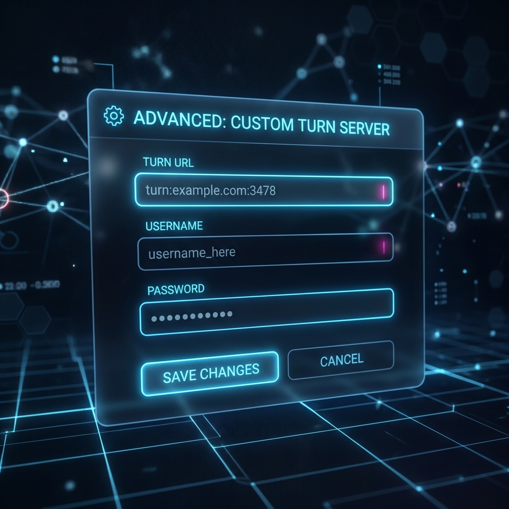 Custom TURN Server UI